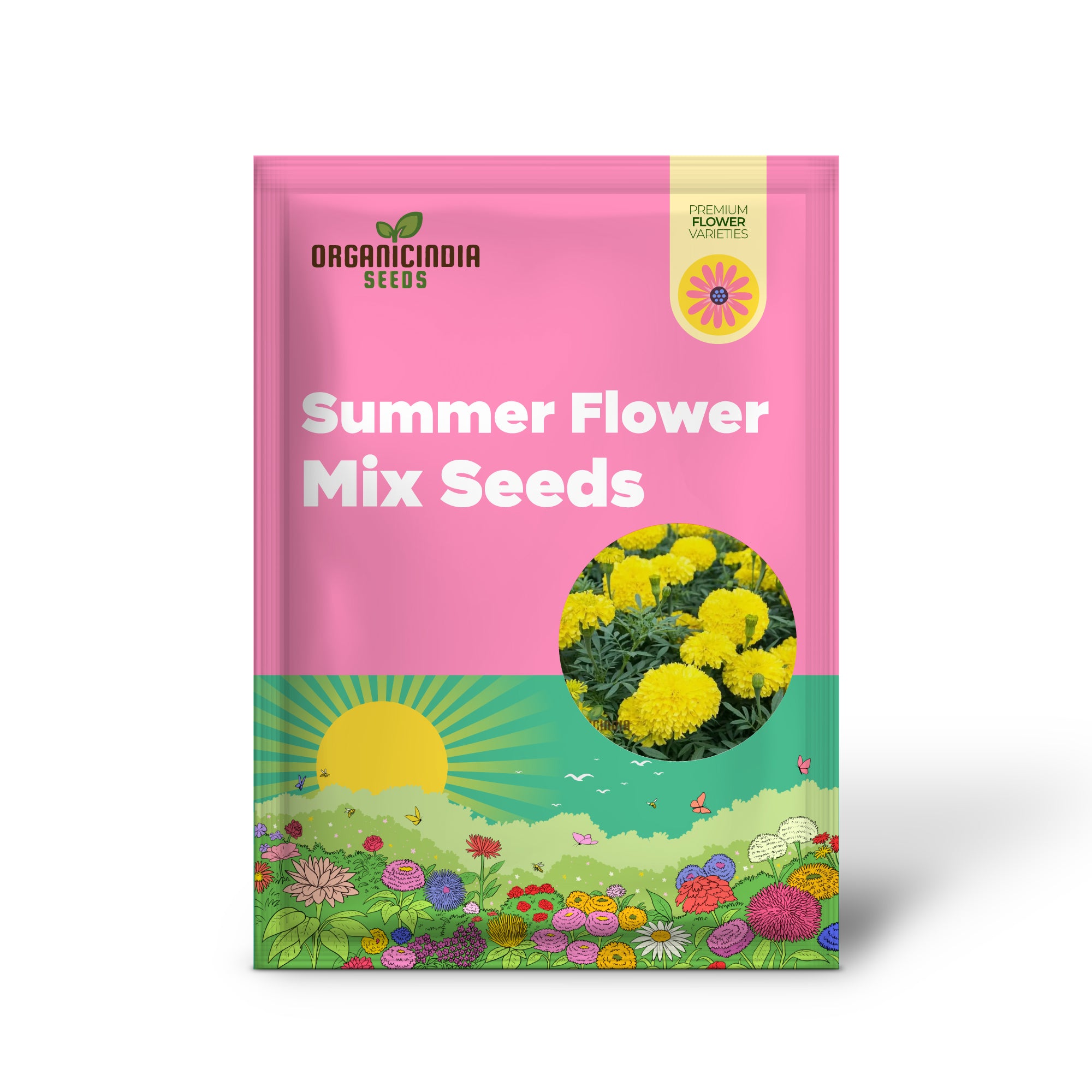 Yellow Summer Flower Mix Seeds for Planting and Gardening | Vibrant Blooms for Your Garden