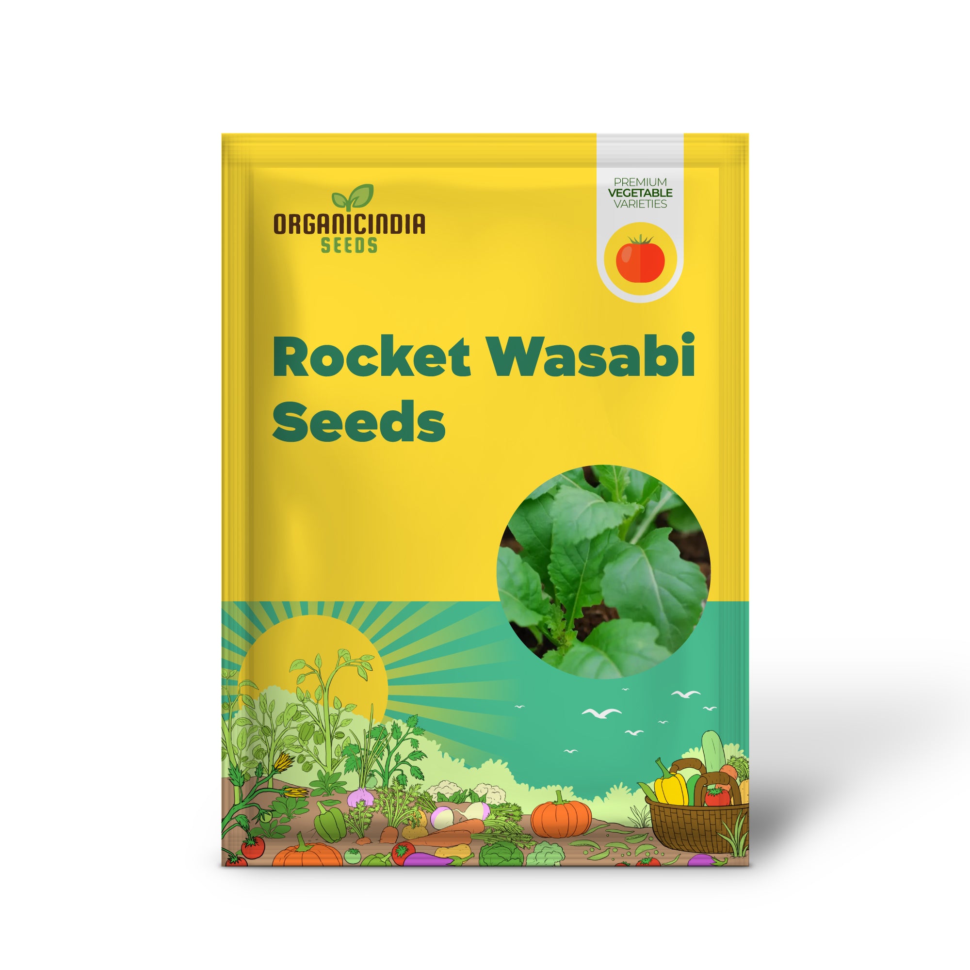 Rocket Wasabi Vegetable Seeds For Planting, Spicy and Flavorful Rocket Greens for a Unique Addition to Your Vegetable Garden