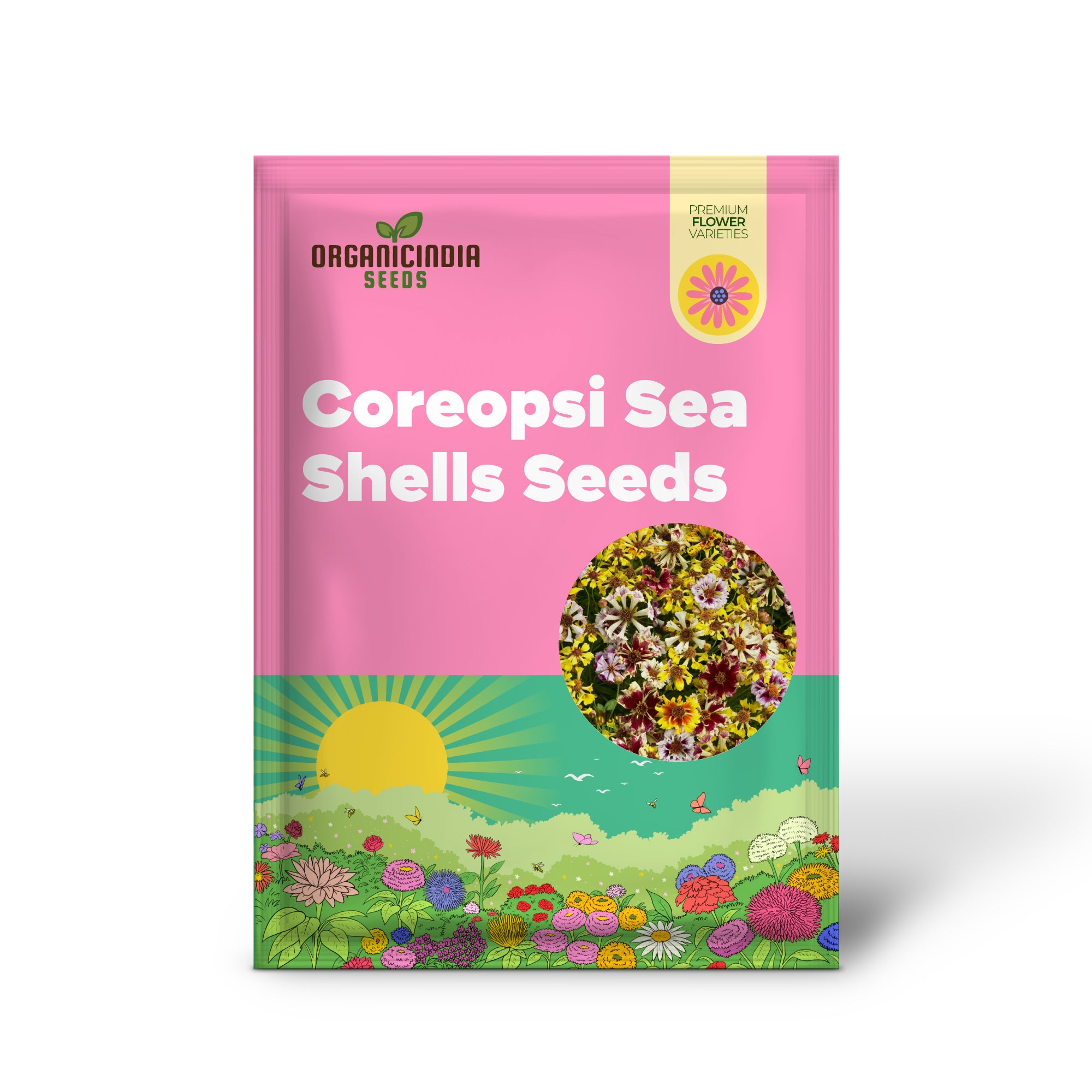 Coreopsis Incredible Sea Shells Mix Flower Seeds For Planting, Stunning Mix of Colorful Coreopsis Flowers for a Beautiful Garden Display