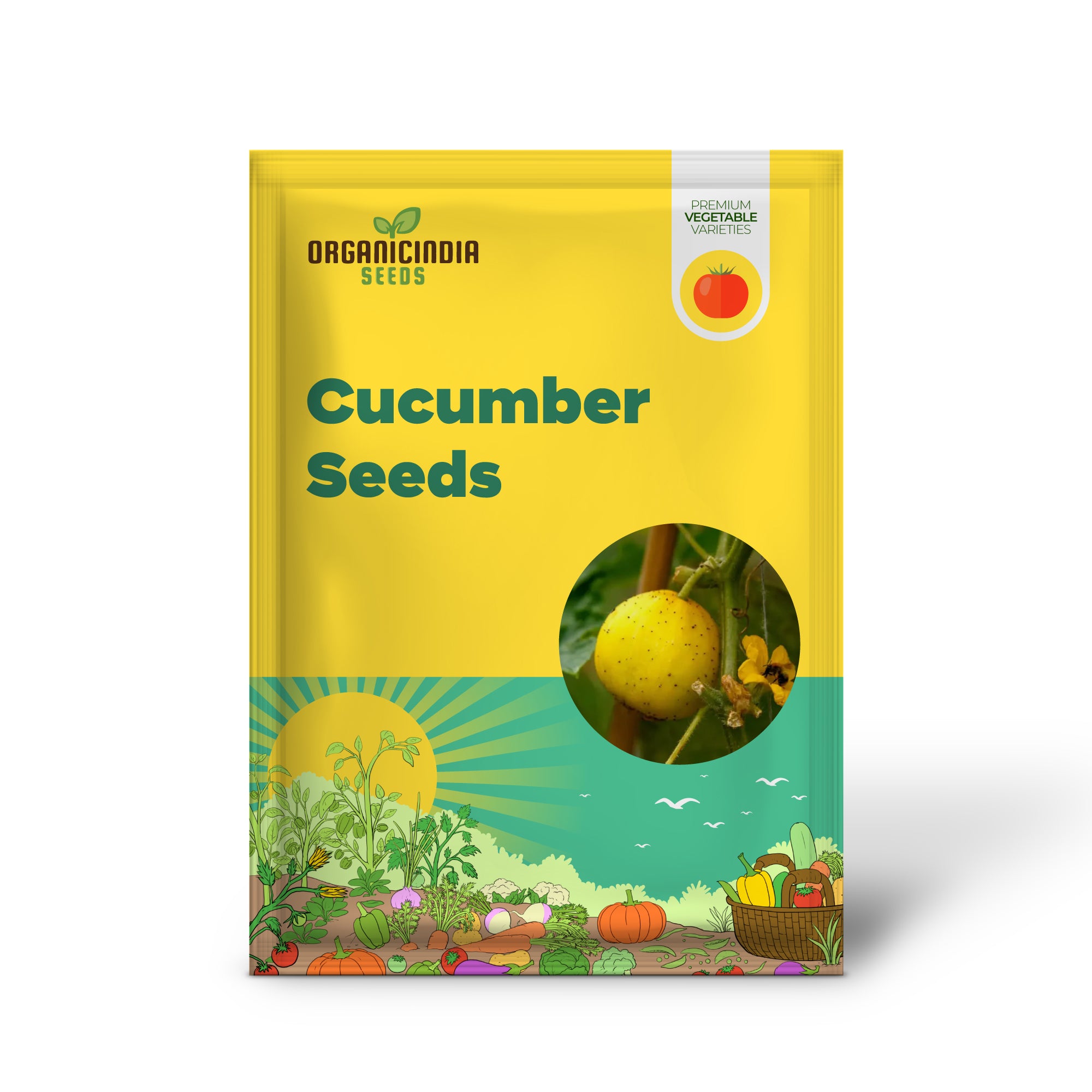 Cucumber - Crystal (Lemon) Seeds | 100 Pcs | Perfect for Vibrant Harvests & Delicious Summer Salads