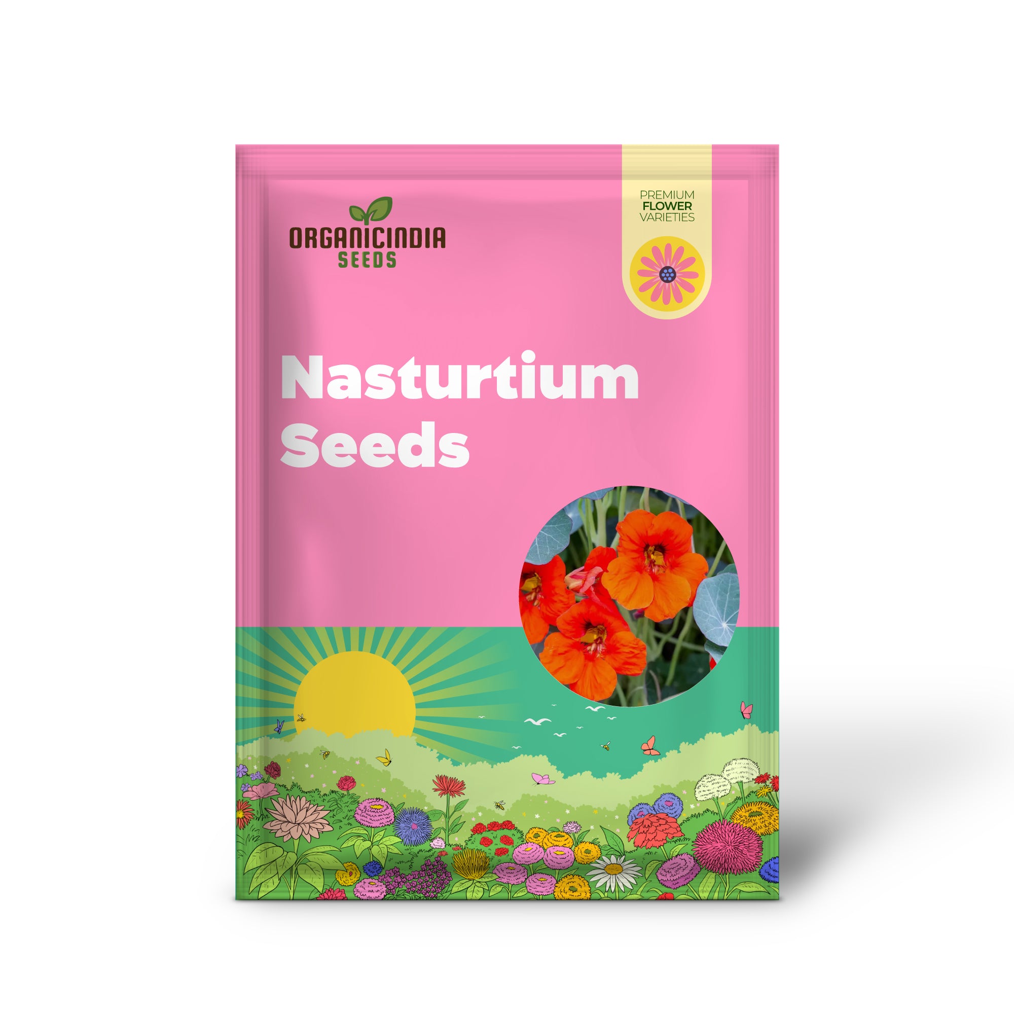 Nasturtium Seeds - Blue Pepe | Hardy Annual Flowers for Garden Planting | Edible Flowers, Easy to Grow