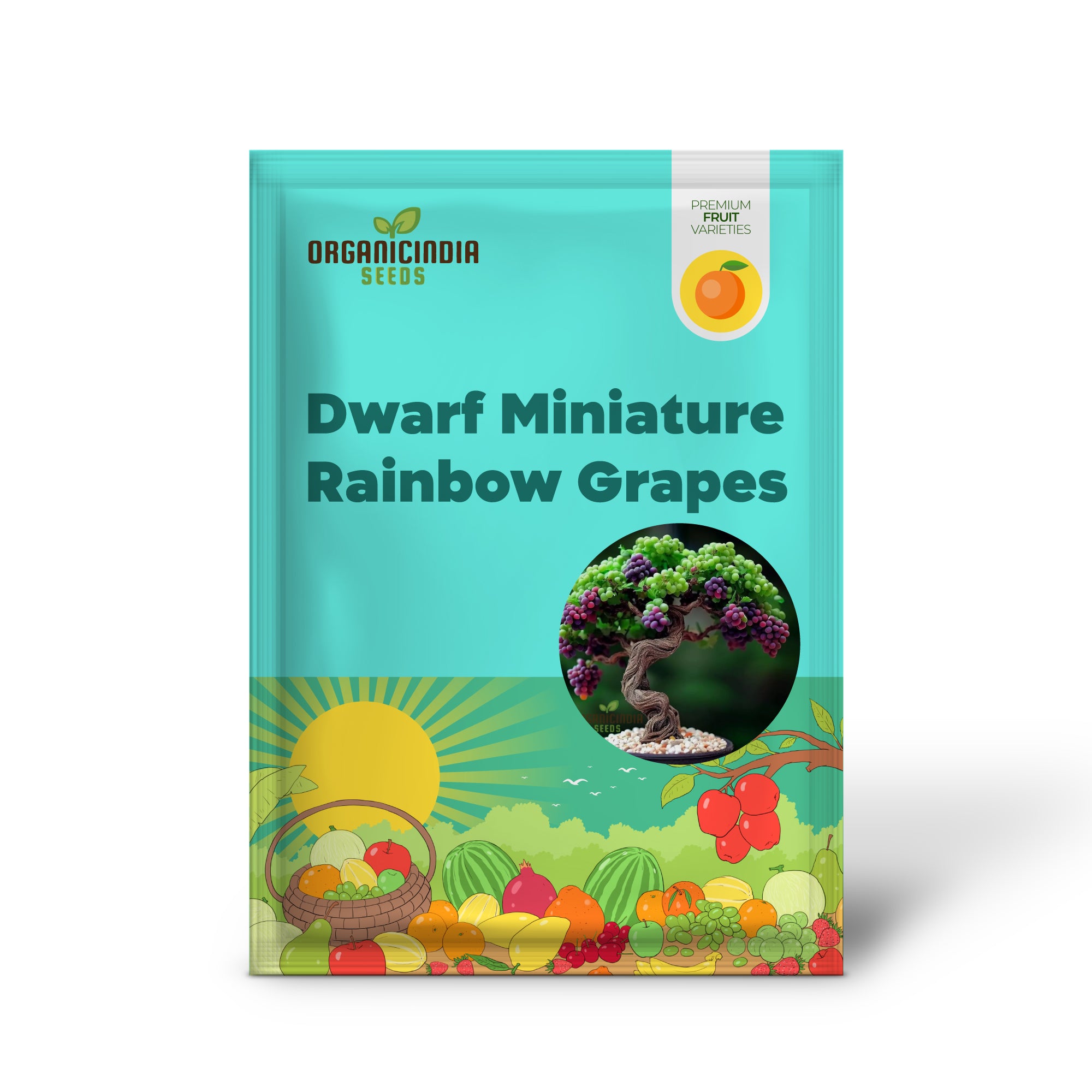 Dwarf Miniature Rainbow Grapes - Fruit Seeds for Garden Planting and Growing | Unique Varietal Seeds for Home Gardening Enthusiasts