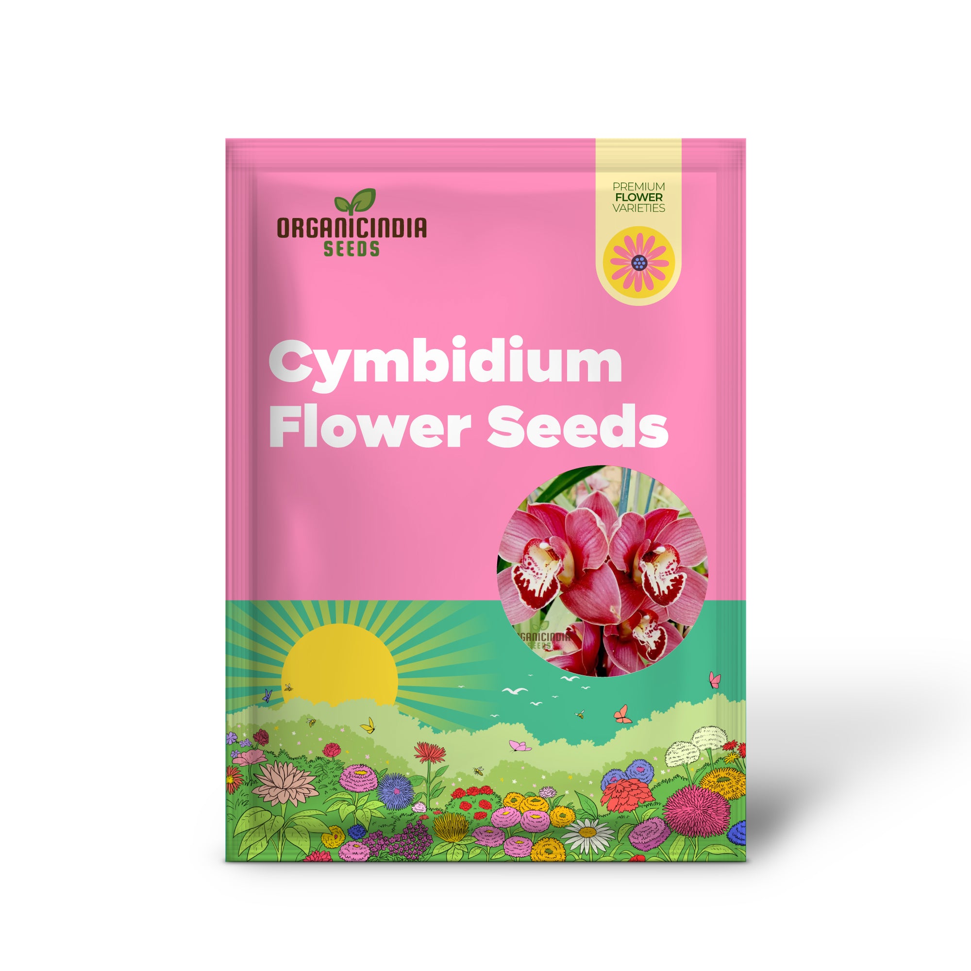 Rote chinesische Cymbidium-Orchideensamen für Gartenliebhaber – seltene Samen für exquisite Gartenblüten