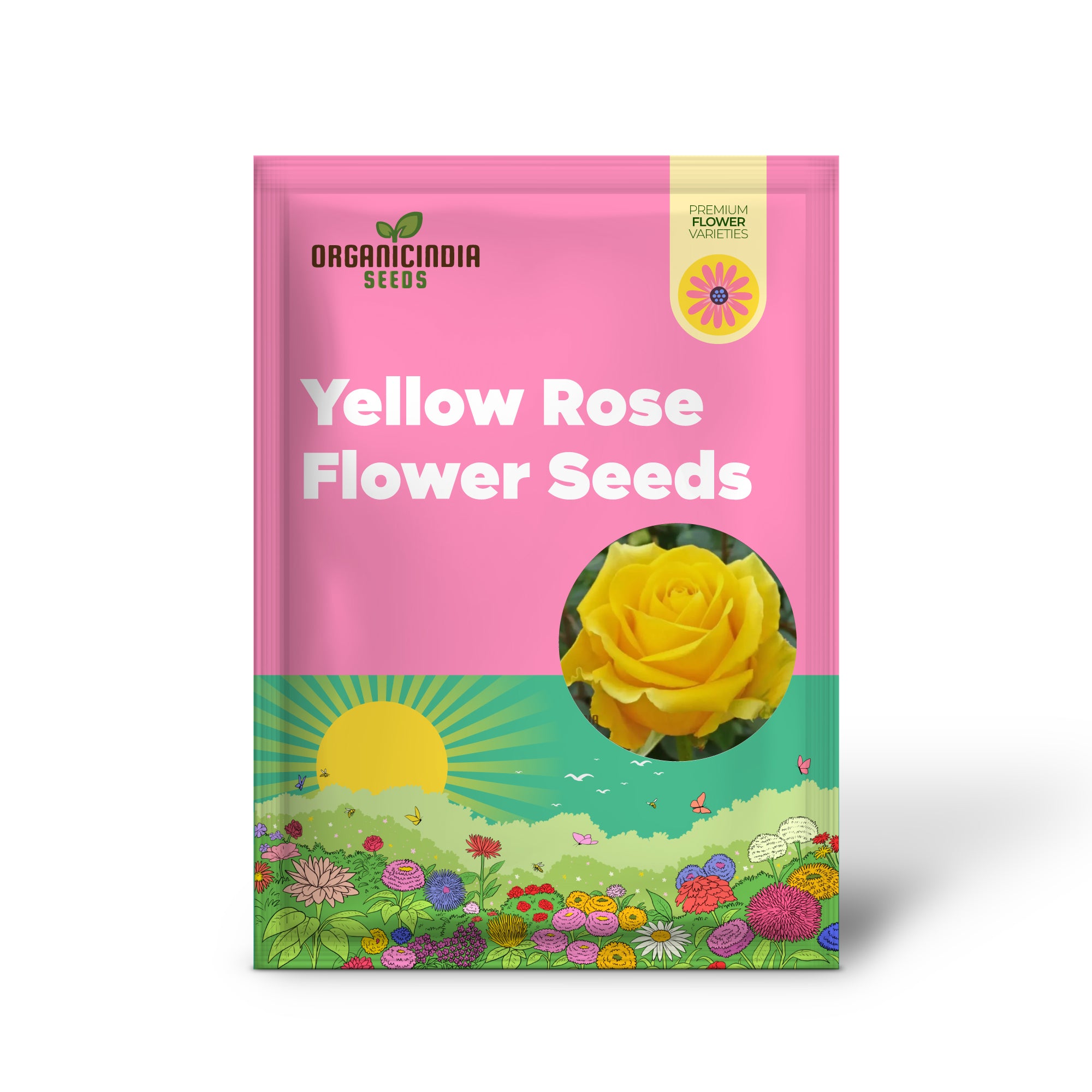 Yellow Rose Flower Seeds for Planting, High-Quality Seeds for Vibrant Yellow Blooms