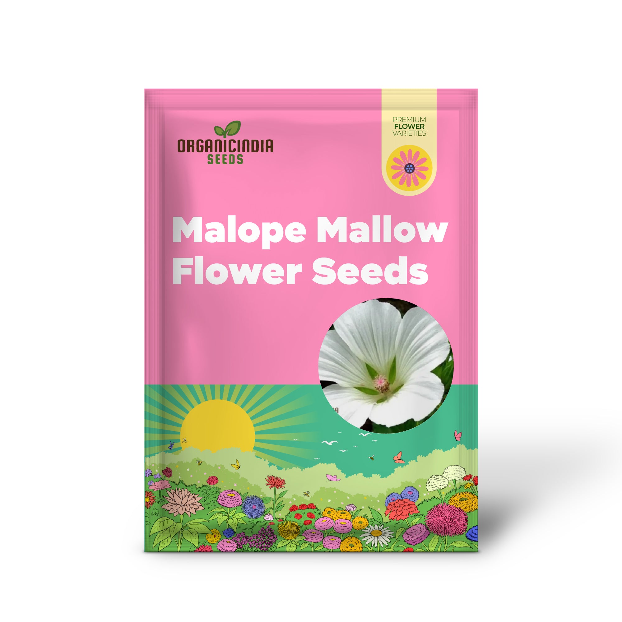 Bianco Malope Malve Trifida Blumensamen zum Anpflanzen 100 Stück