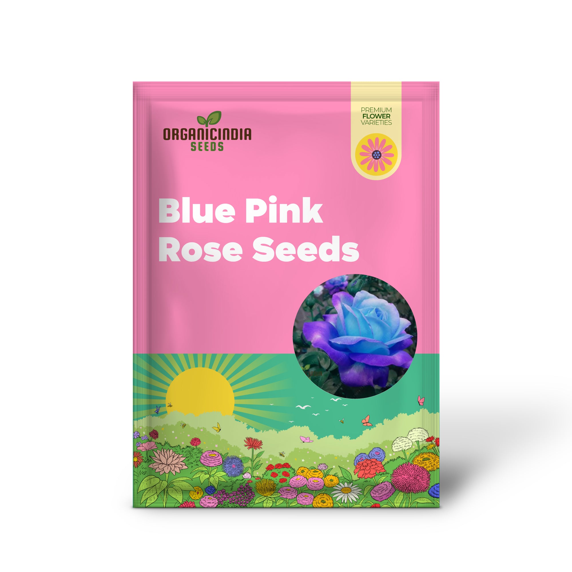 Rare Blue Pink Rose Seeds for Planting - Balcony Garden (100 pcs)