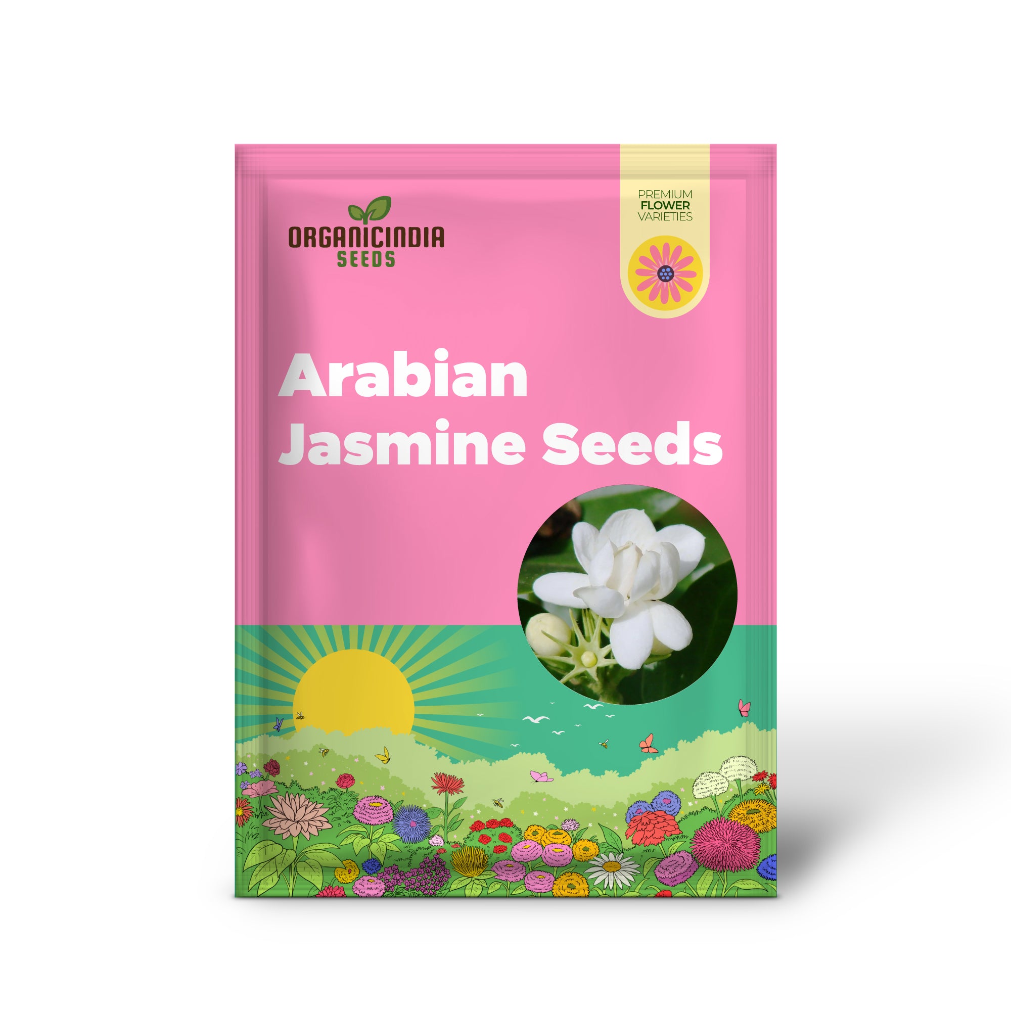 Arabian Jasmine Seeds for Planting  Jasminum Sambac, Fragrant Evergreen Climbing Shrub for Patio, Garden And Containers
