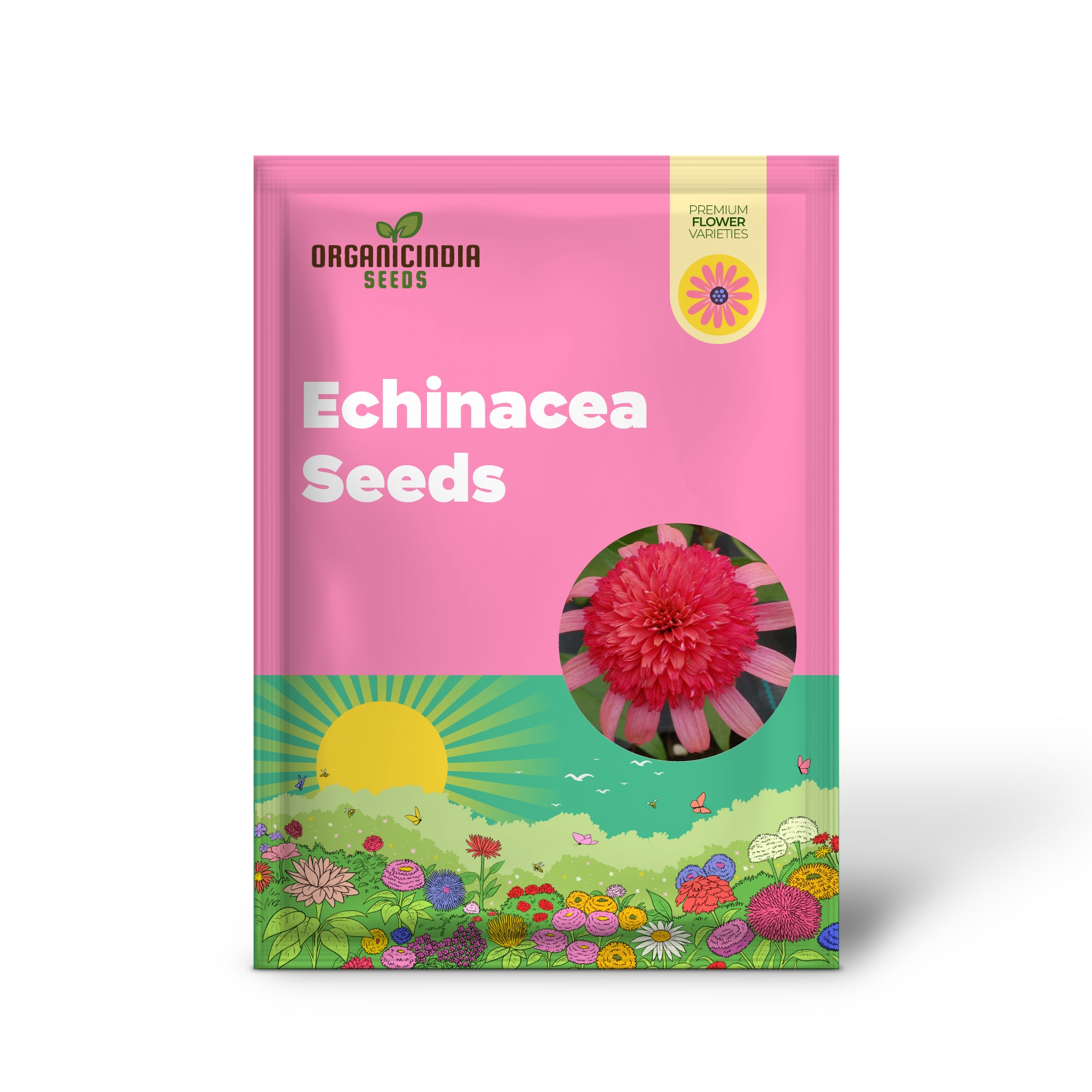Echinacea 'Secret Passion' Seeds | Perennial Ornamental Flower Seeds | Fragrant Blooms to Attract Butterflies & Bees | Ideal for Garden Beds & Borders | Outdoor Planting | 5 Pcs