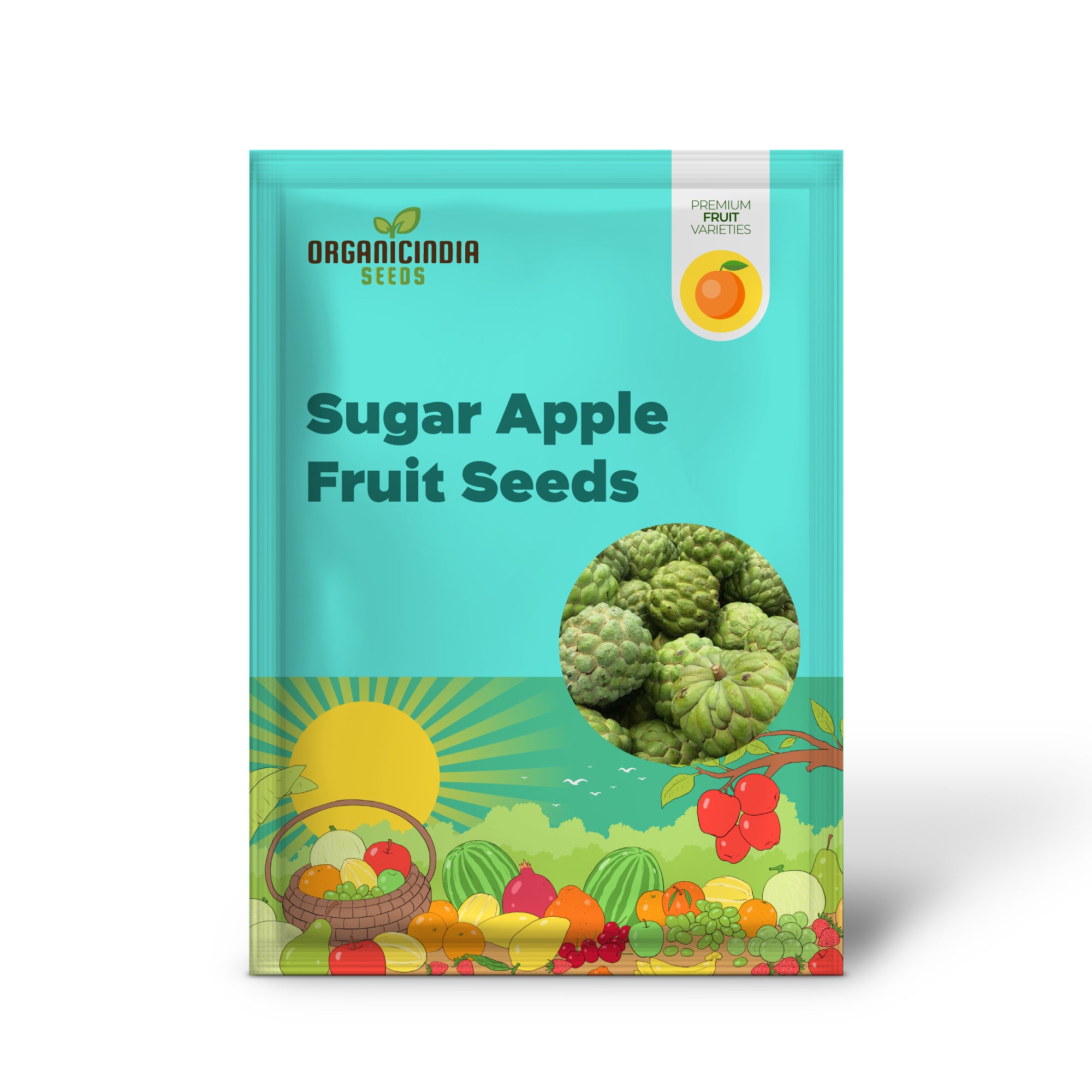 Sugar Apple Tropical Fruit Plant Tree Seeds – Ideal for Home Orchards and Exotic Gardens – 10 Pcs