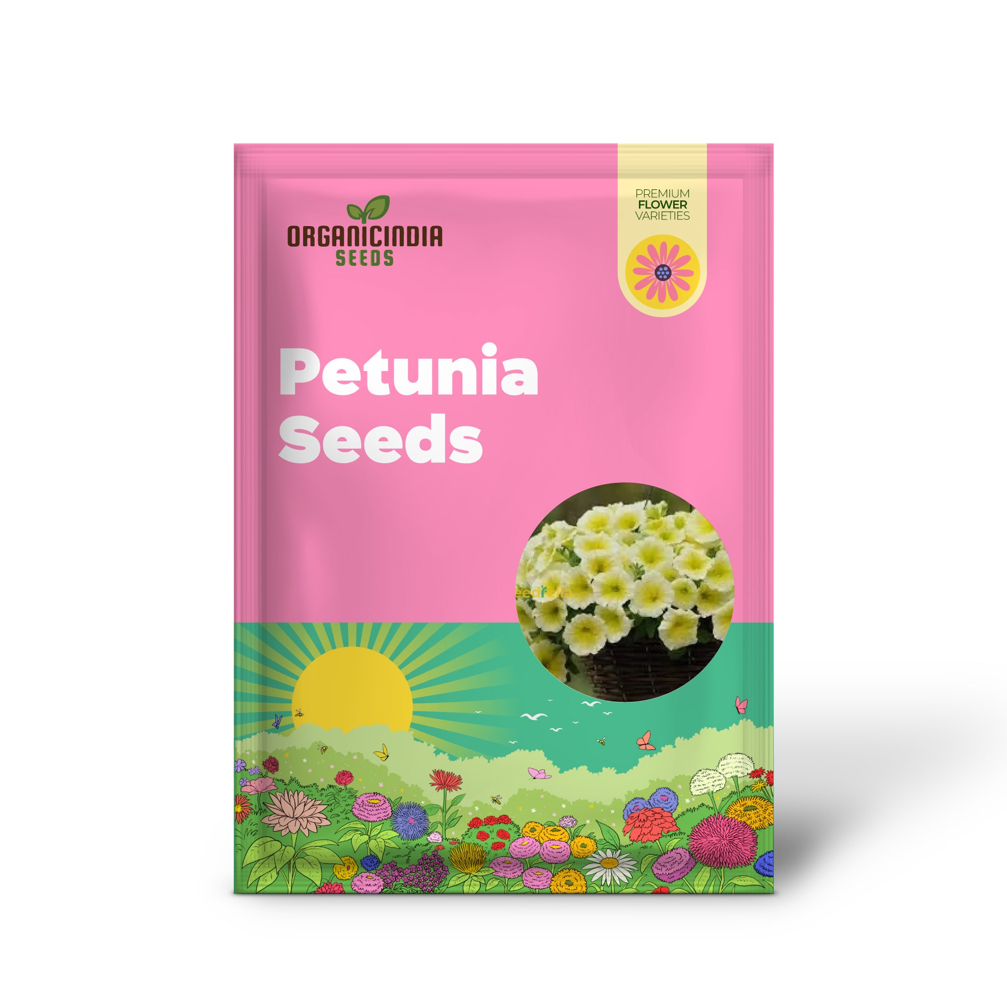 Light Yellow Petunia Seeds for Planting Annual Blooms