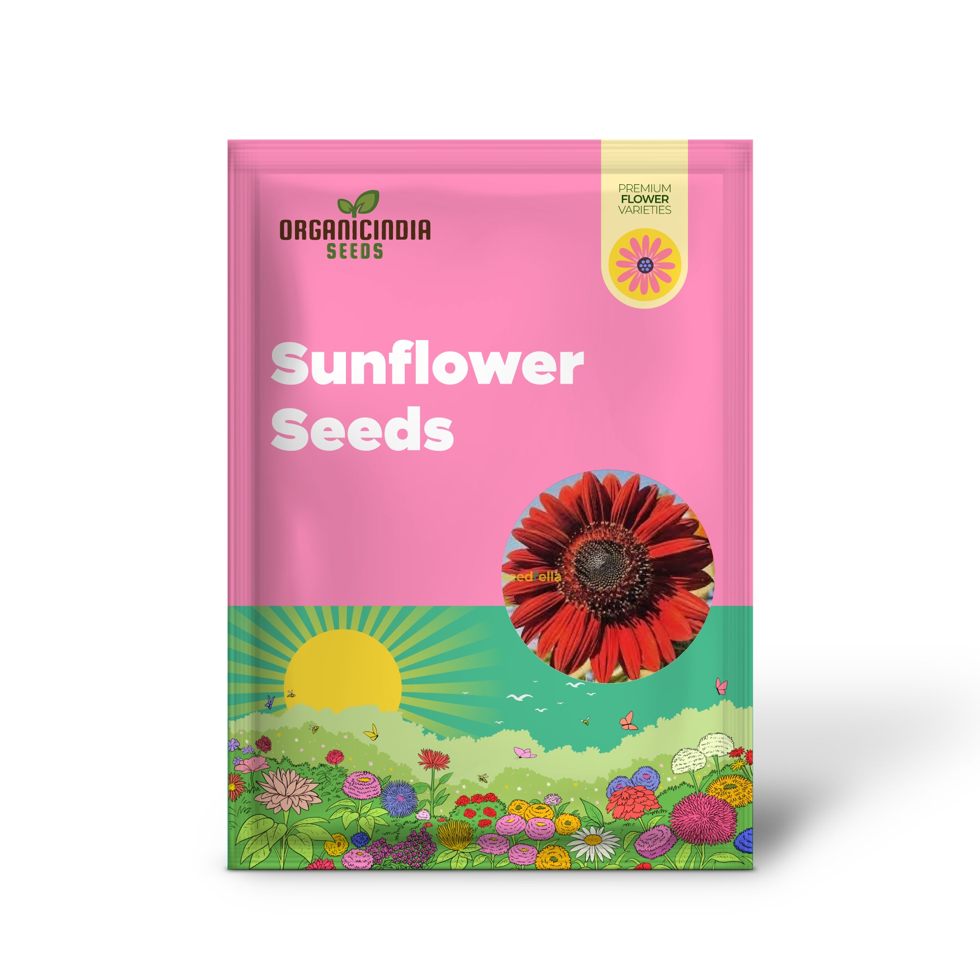 Red Mini Sunflower Seeds for Garden Planting - Brighten Your Garden with Vibrant Blooms