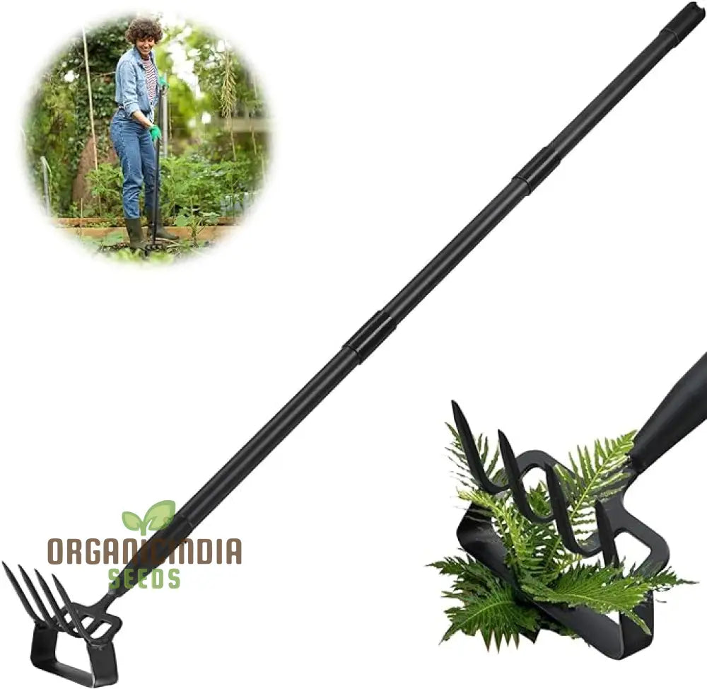 Adjustable Long-Handled Stirrup Hoe Cultivator - Heavy-Duty Scuffle ...