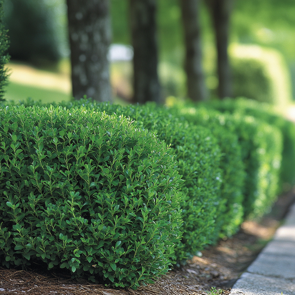 American Boxwood Used for Compact Evergreen Hedges