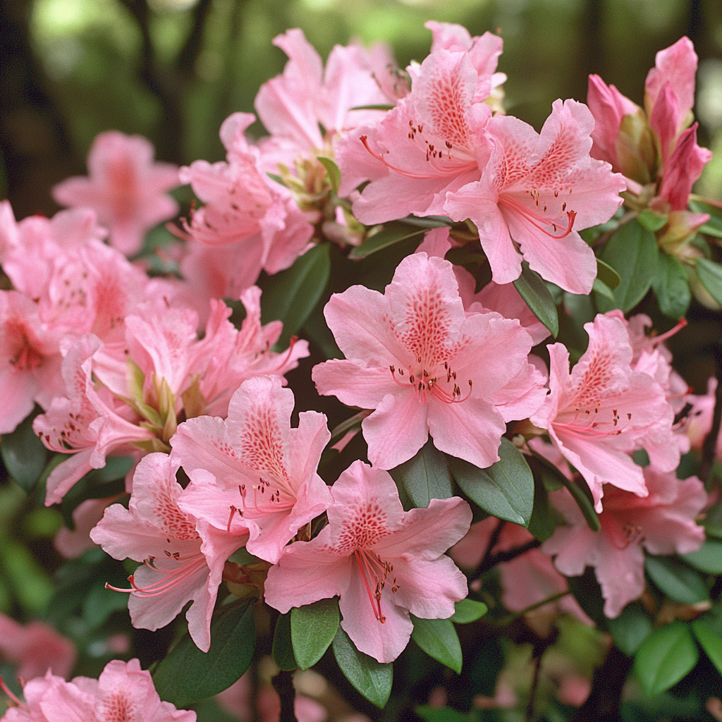 Reblooming Azalea Providing Season Long Flower Color