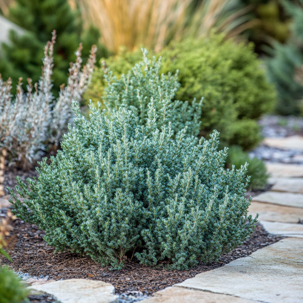 Blue Green Evergreen Shrub with Drought Tolerant Foliage