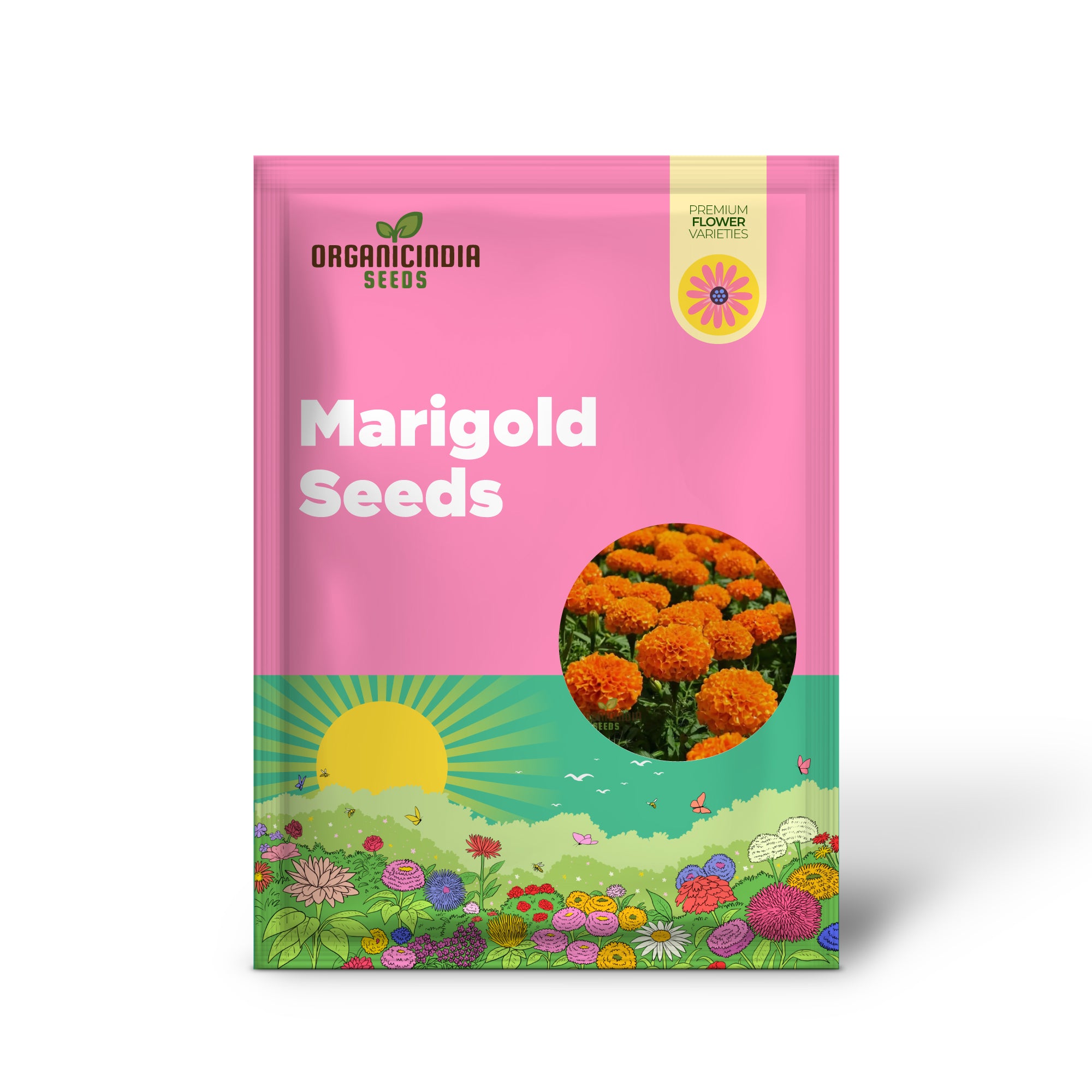 Bright Marigold Flower Seeds Tagetes for Outdoor Gardening