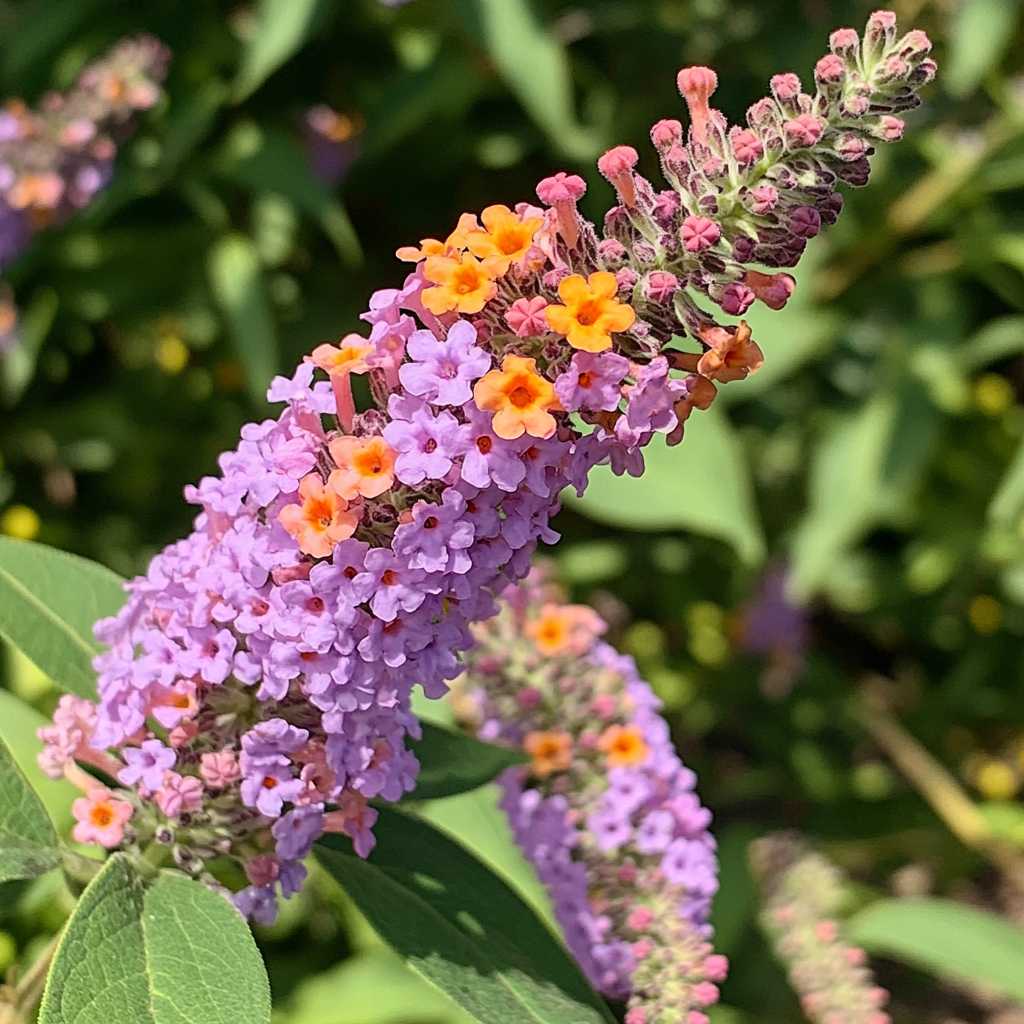 Buddleja Lochinch Shrub with Lavender Orange Flower Clusters