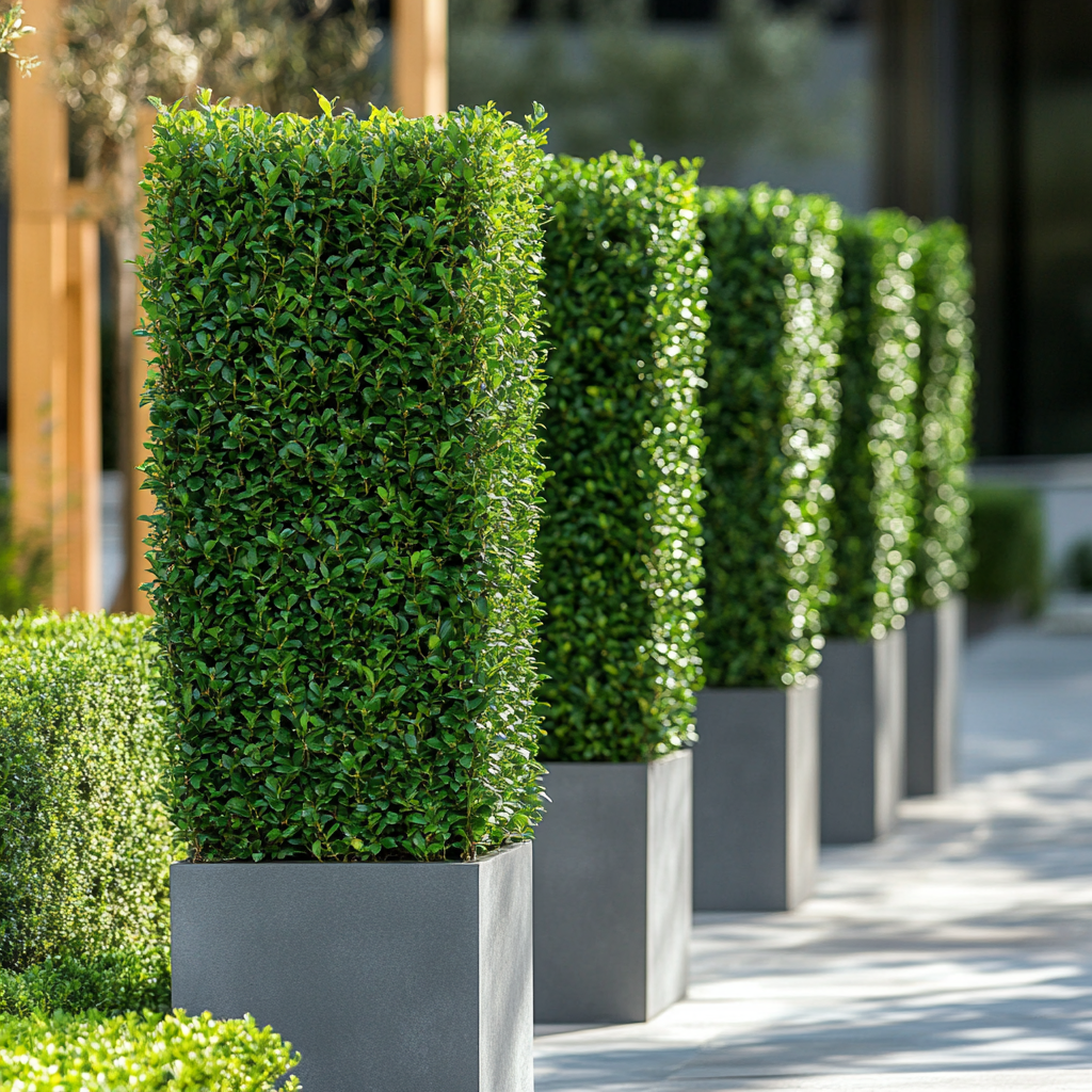 Dense Evergreen Foliage of Fastigiata Boxwood