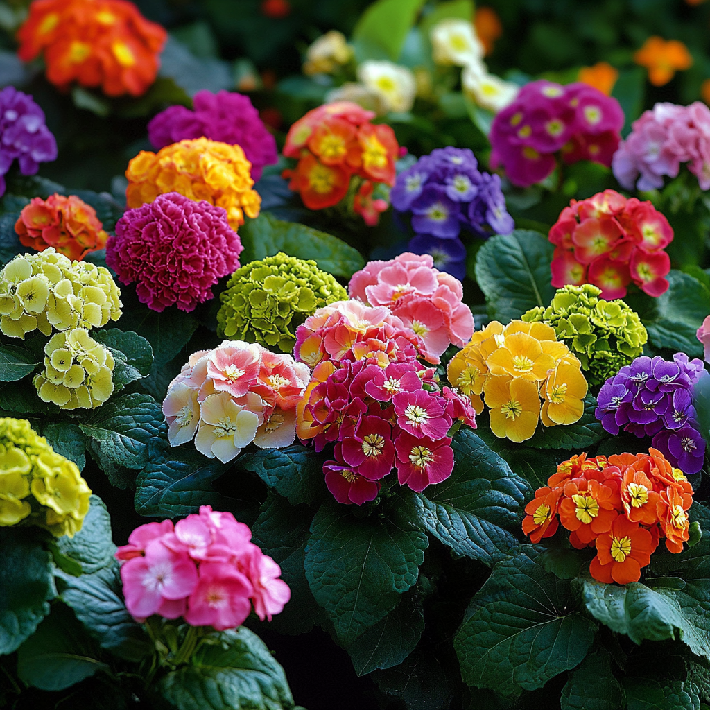 Classic Round Blooming Plant Displaying Bright Flower Clusters