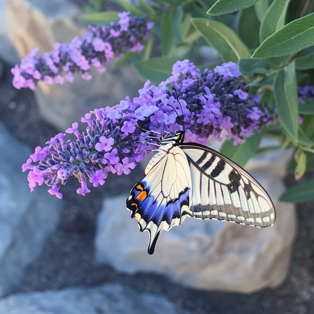 Compact Nanho Blue Butterfly Bush Used in Garden Border
