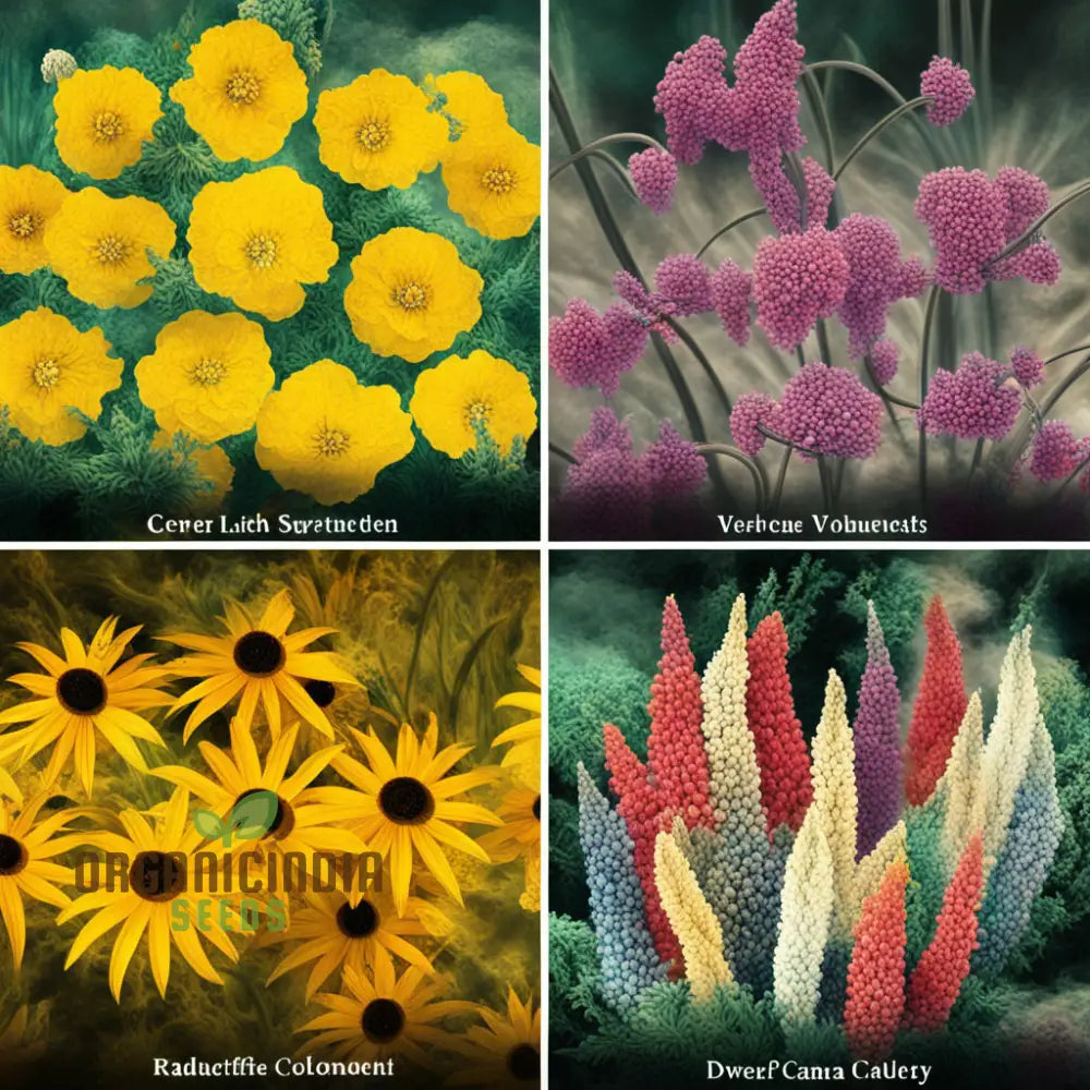 Cottage garden flower bulbs mixed perennial blooms