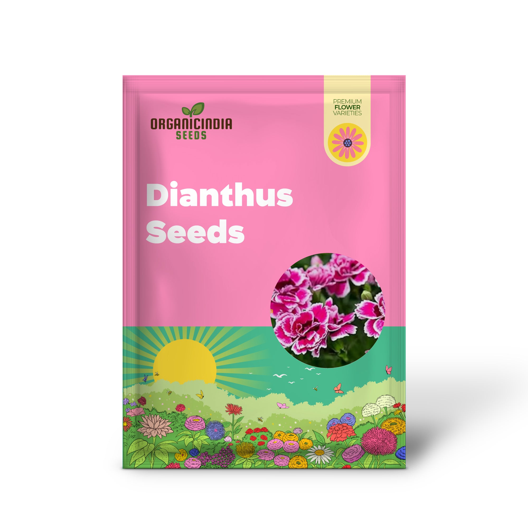 Dianthus Seeds with Pink Double Blooms for Easy Gardening