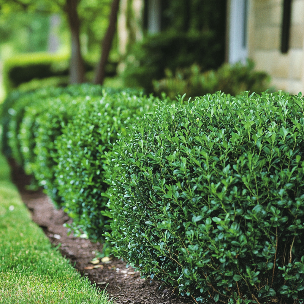 Compact Growth of English Boxwood Evergreen Shrub