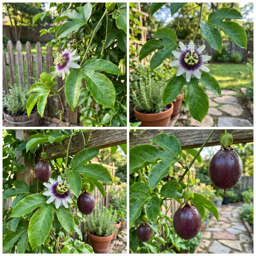 Passiflora edulis Purple Passion Fruit Seeds for Home Garden and Climbing Vine Growth