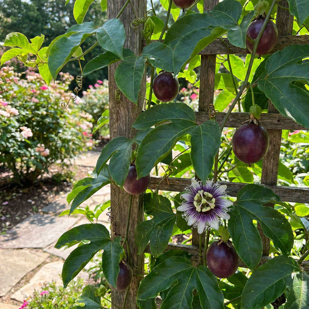 Semi di Passiflora edulis Frutto della Passione Viola per Giardino Domestico e Crescita di Vite Rampicante