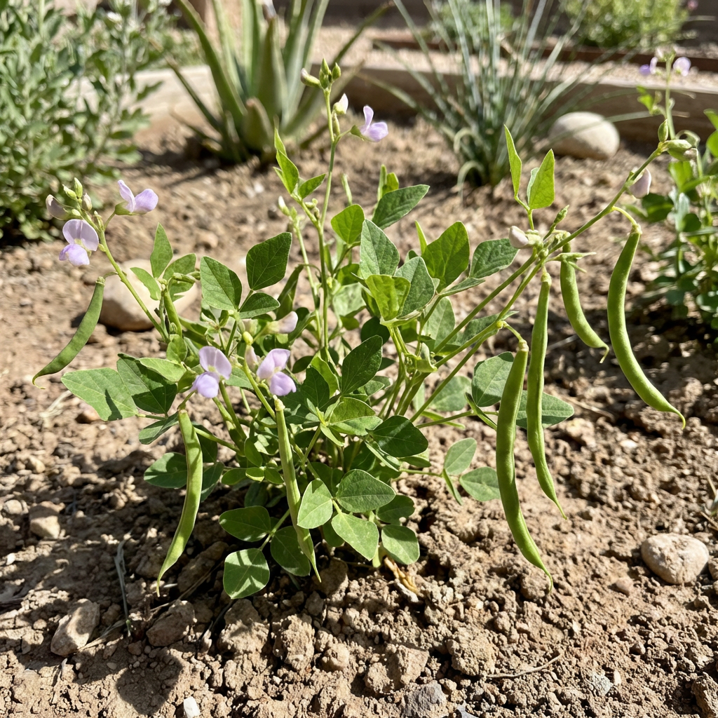 Graines de Haricot Tepary Vert à Planter – Variété Ancienne, Non-OGM, Graines de Jardin Biologiques à Haute Germination pour Culture Résistante à la Sécheresse