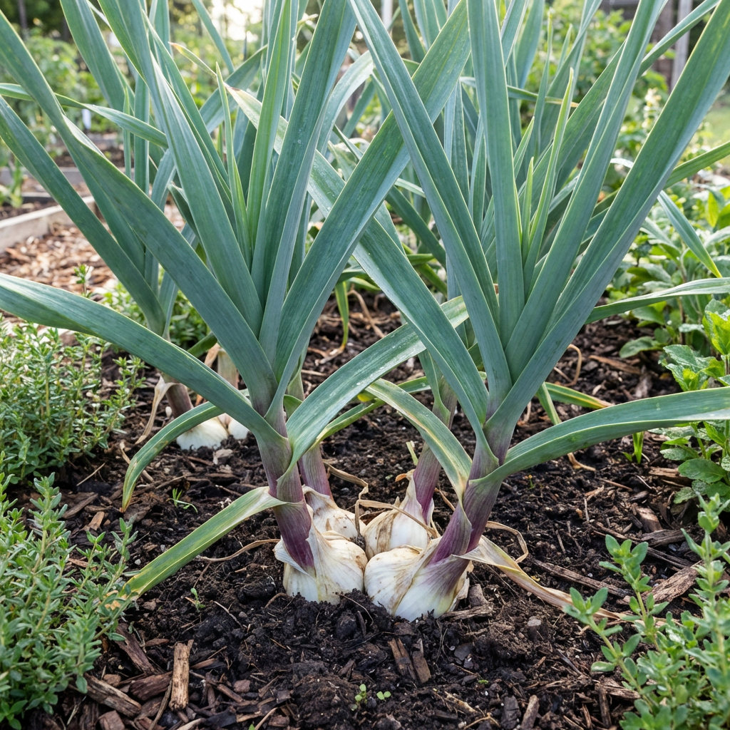 植え付け用象にんにく（Allium ampeloprasum）種子 – 伝統的な白い庭用種子、高い発芽率