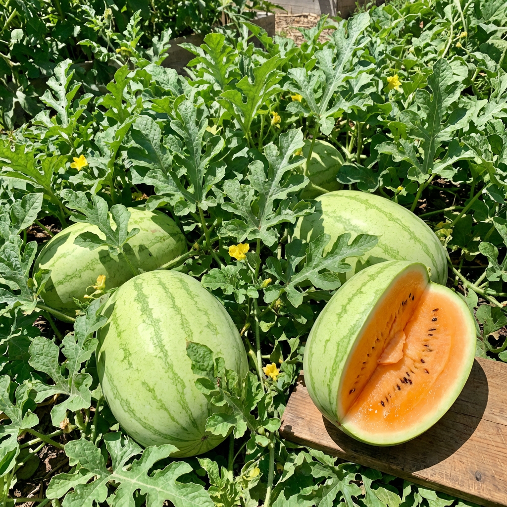 Graines de pastèque douce orange Tendersweet (Citrullus lanatus) – Variété traditionnelle de semences fruitières patrimoniales