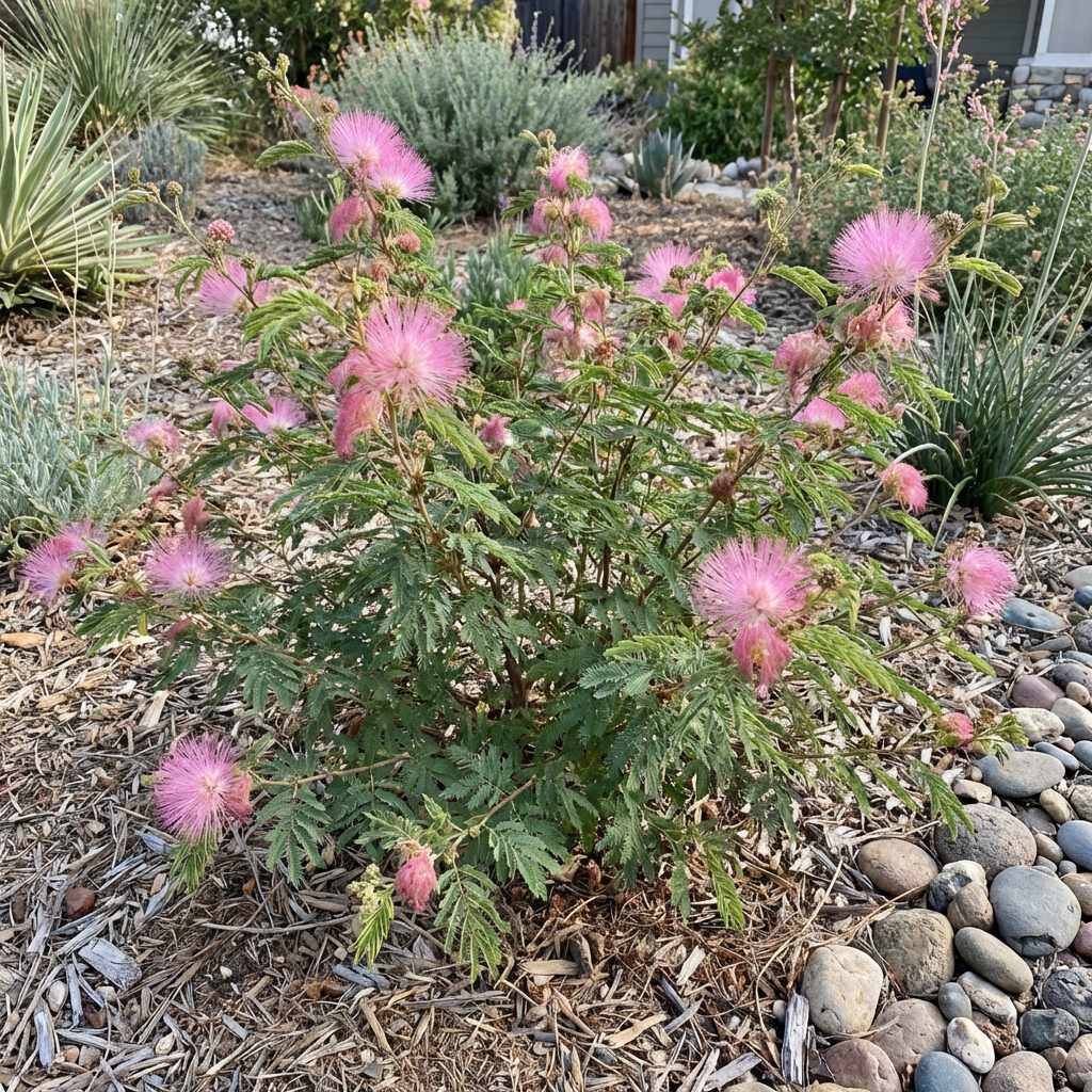 Graines de Calliandra rose en forme de boule de poudre (Calliandra eriophylla) – Graines de plante fleurie ornementale