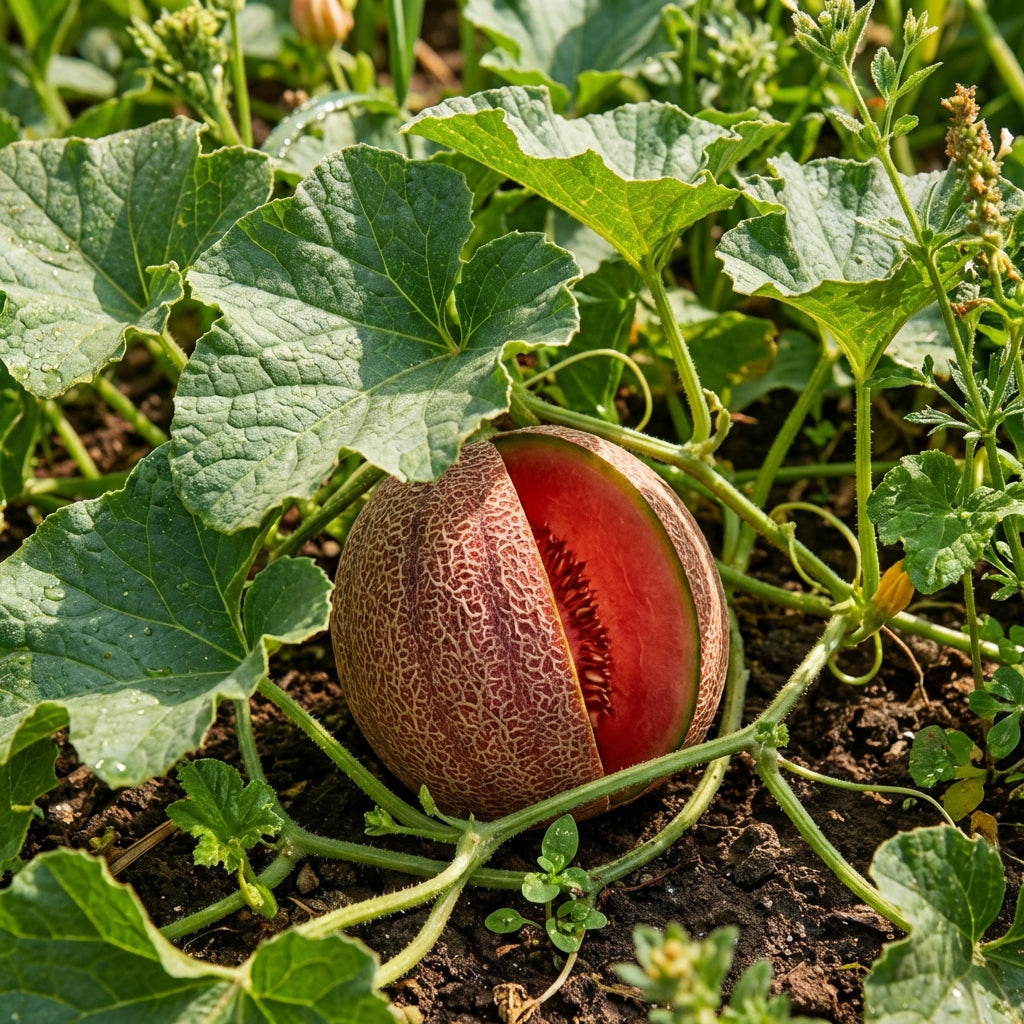 Graines de melon cantaloup rouge pour plantation – Variété ancienne de jardin
