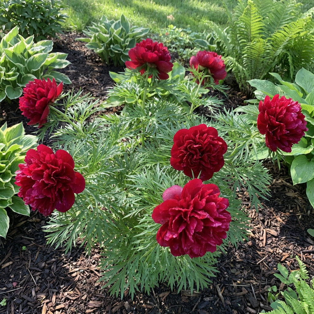 Double Flowering Fernleaf Peony Seeds for Planting – Fragrant Spring Garden Blooms