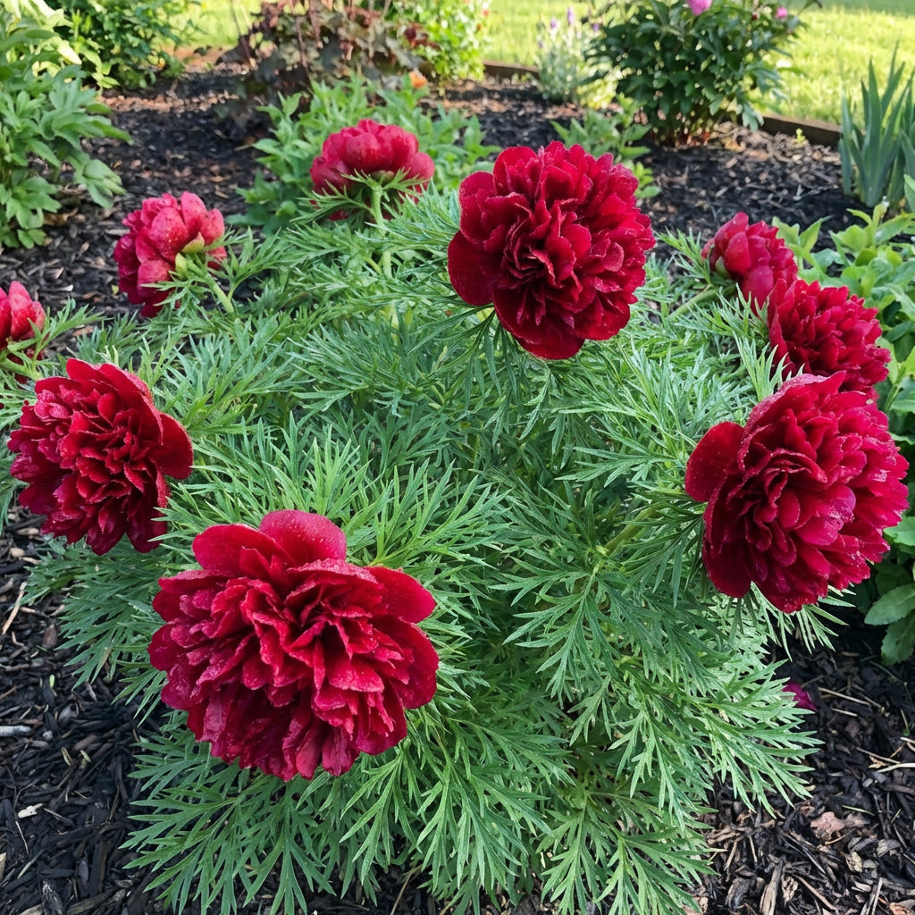Double Flowering Fernleaf Peony Seeds for Planting – Heirloom, Non-GMO, High Germination Fragrant Blooms for Spring Gardens