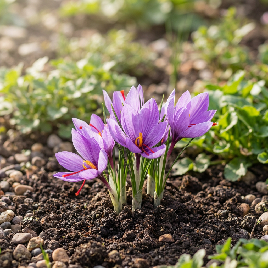 クロッカス・サティバス サフランクロッカスの花の種子 – 庭園で育てる観賞用の紫色の花