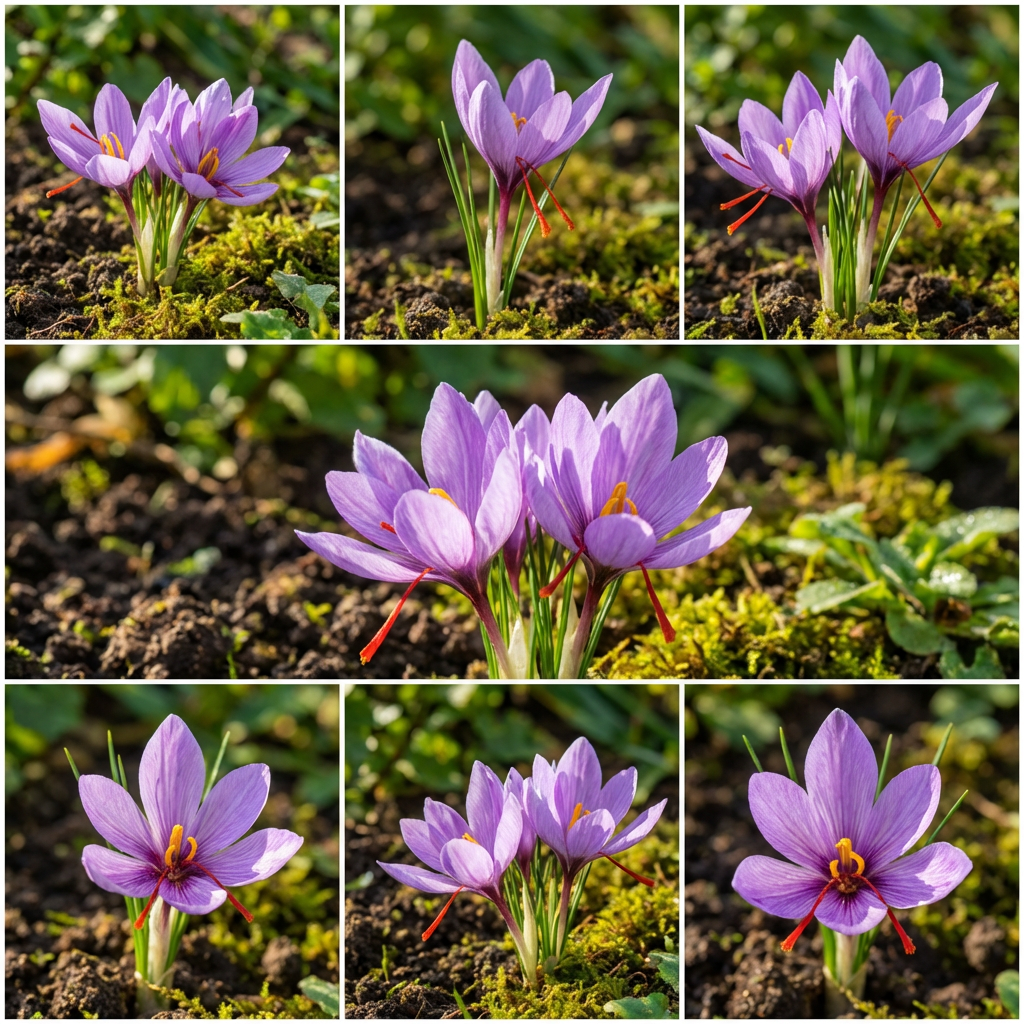 Heirloom Non-GMO Crocus Sativus Flower Seeds for Planting – Saffron-Producing Garden Blooms, High Germination