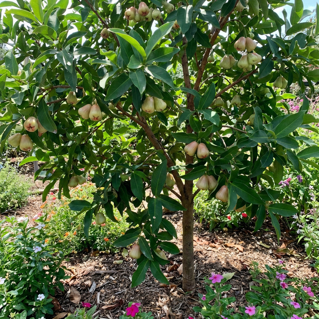 Graines de fruit Pommetier rose (Syzygium samarangense) pour plantation – Arbre de jardin Pommetier d'eau