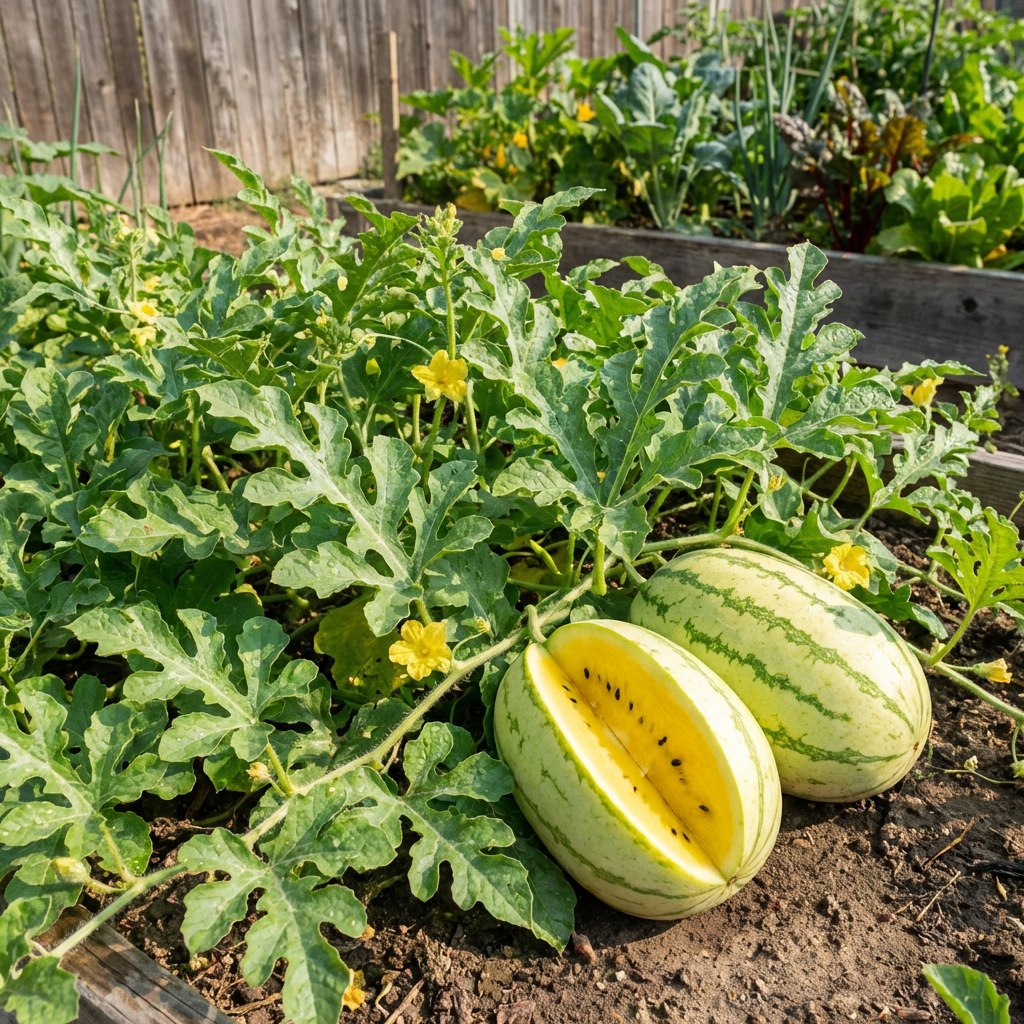 Semi di frutta di anguria gialla per piantare – Varietà antica non OGM, semi biologici da giardino ad alta germinazione