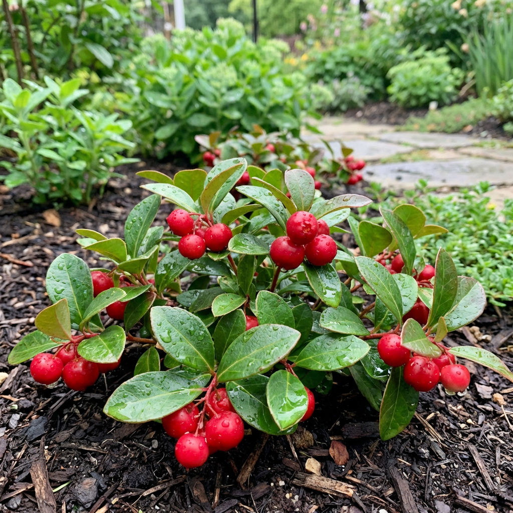 Semi di Frutto di Wintergreen Rosso (Gaultheria procumbens) – Pianta di Bacca Resistente Antica per Giardini