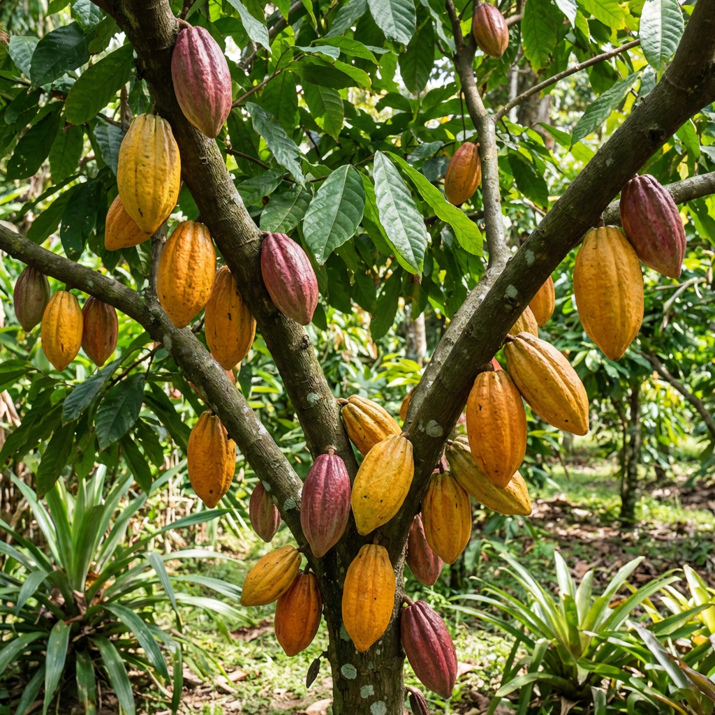 Graines de fruit de cacao - Faites pousser votre propre cacaoyer Graines non OGM pour plantation Jardin biologique traditionnel