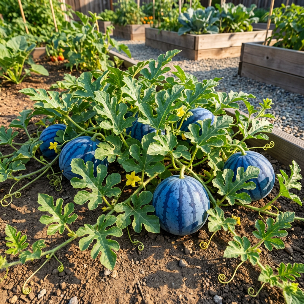 Blaue Wassermelonensamen (Citrullus lanatus) – Alte Obstsorten für Hausgärten
