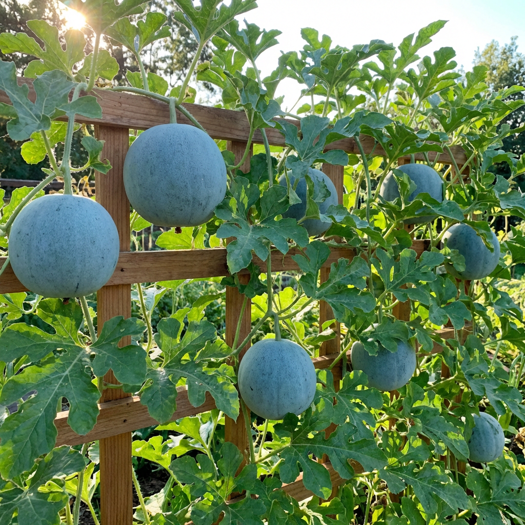 Blaue Wassermelonen-Saatgut zum Pflanzen – Seltene Erbstücksorte für den Garten