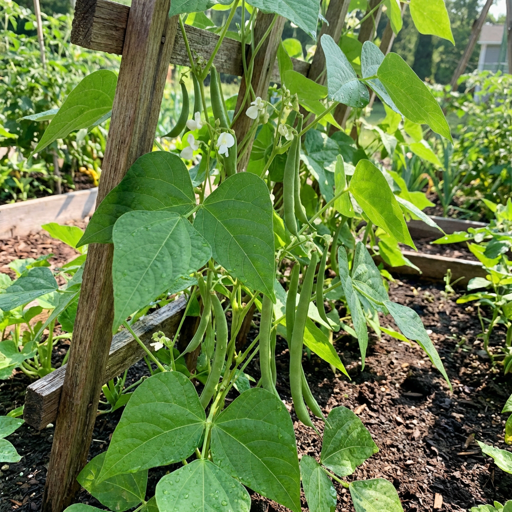 Semi di Fagiolo Rampicante Missouri Wonder Eredità – Fagioli Verdi Rampicanti per Piantagione, Non OGM, Semi Biologici per Orto