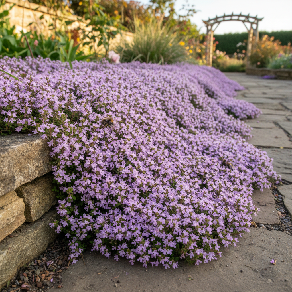 Creeping Thyme Flower Seeds (Thymus serpyllum) – Heirloom Garden Seed Mix for Ground Cover Blooms