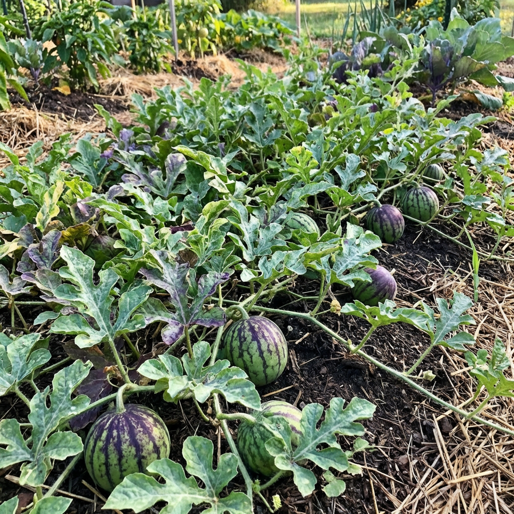 Grüne lila Wassermelonen-Fruchtsamen zum Pflanzen – Erbstück, Nicht-GVO, Hochkeimfähige Bio-Gartensamen