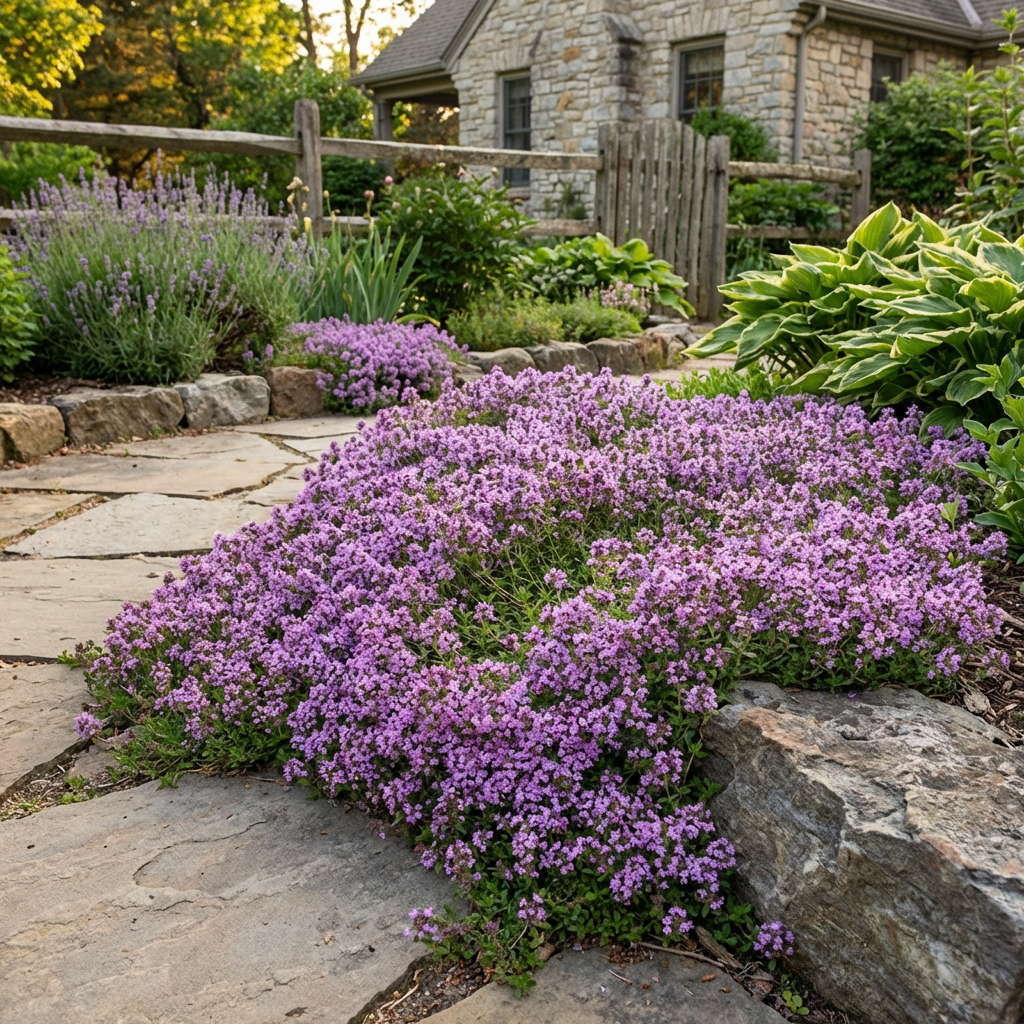 Purple Creeping Thyme Flower Seeds (Thymus serpyllum) – Hardy Fragrant Ground Cover Plant