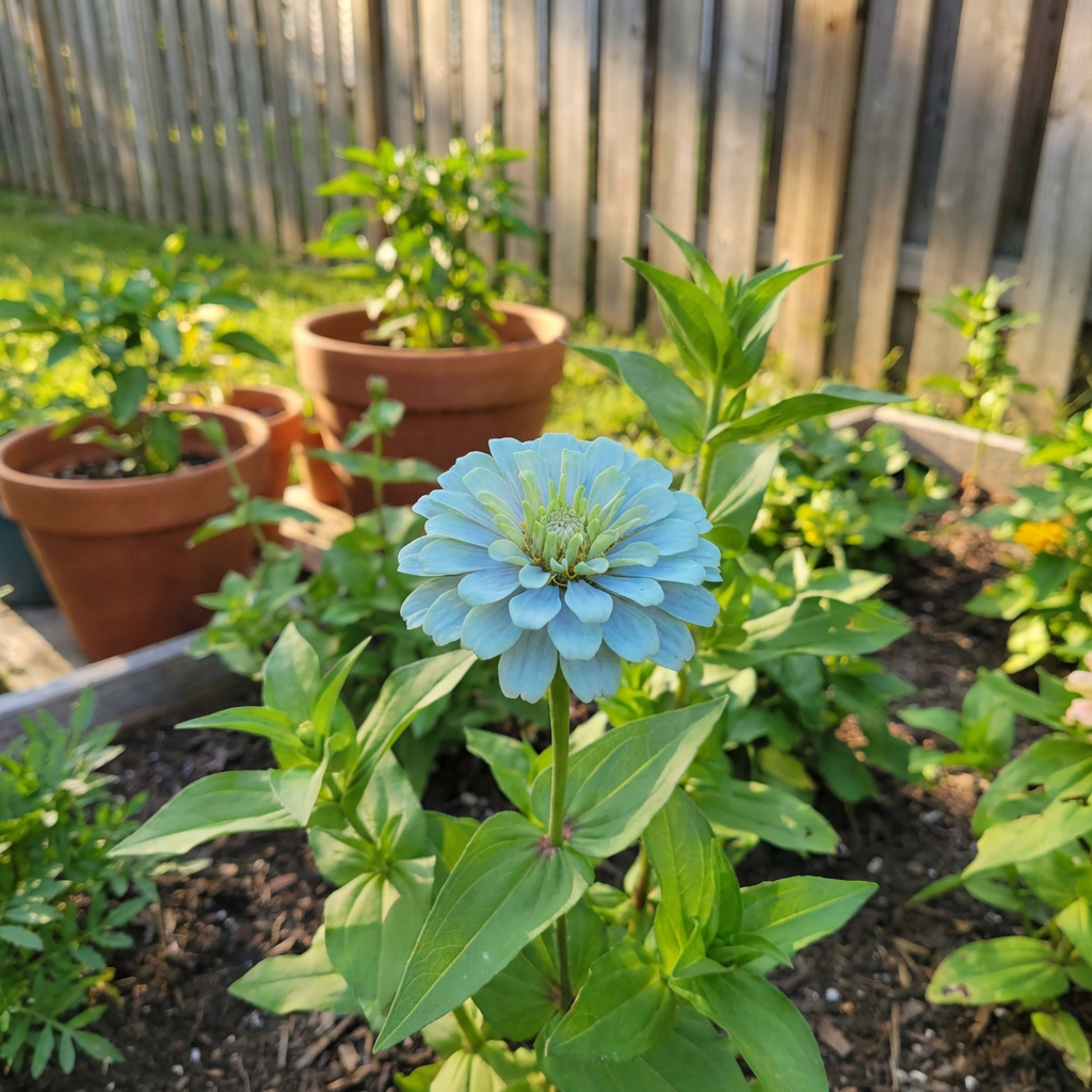 Sky Blue Zinnia Seeds for Planting (Zinnia elegans) – Classic Heirloom Flower