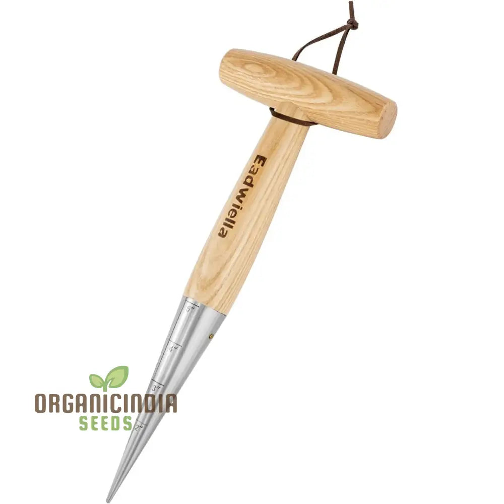 Garden Seed Dibber Tool With 5-Inch Measurements â€“ Hand Dibbler And Planter Dispenser Hole Digger